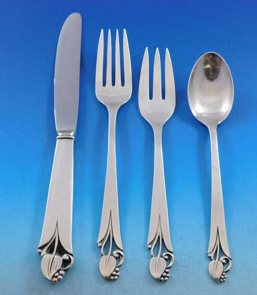 Woodlily by Frank Smith Sterling Silver Flatware Set for 12 Service 57 pieces