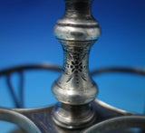 William Gale Sterling Silver Cruet Set Holder HH w/ Applied Rings c.1856 (#6031)