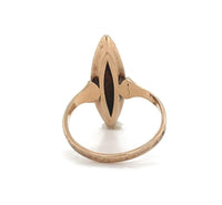 10k Yellow Gold Victorian Navette or Marquise Seed Pearl Ring Size 3.75 (#J6284)