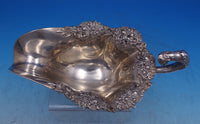 Theodore Starr Sterling Silver Gravy Boat #2510 Footed Applied Flowers (#6933)