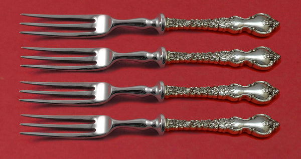 Du Barry by International Sterling Silver Fruit Fork Set 4-Piece HHWS 6" Custom