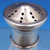 Steuben Glass Crystal Pepper Shaker with Sterling Silver Cap 3" Modern (8377)