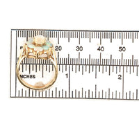 14k Yellow Gold Marquise Genuine Natural Opal Cluster Ring Size 6.25 (#J6493)