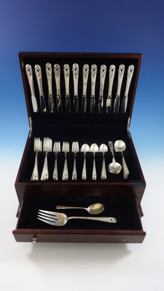 Spring Glory by International Sterling Silver Flatware Service 12 Set 62 Pieces