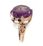 14k Rose Gold Ring with a Color Changing Synthetic Lab-Created Stone (#J7222)