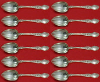 Violet by Wallace Sterling Grapefruit Spoon Custom Set 12 pcs Fluted 6"