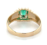 14k Yellow Gold Men's Ring with .46ct Genuine Natural Emerald Size 10.5 (#J6809)