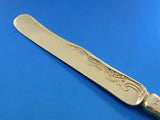 Lap Over Edge Acid Etched by Tiffany Sterling Dessert Knife Vermeil Floral