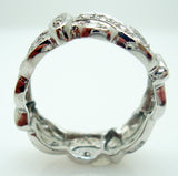 14k Gold Pierced Ring Band with 2/3ct Genuine Natural Diamonds (#J2817)