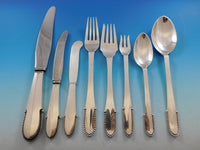 Beaded by Georg Jensen Sterling Silver Flatware Set for 8 Service 64 pcs Dinner