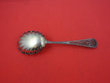 Filigree Handle by Dirksen Sterling Silver Berry Spoon, gold wash  8"