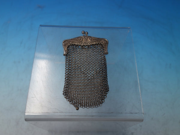 Sterling Silver Mesh Coin Purse circa 1900 1 troy ounce 3 1/2" x 2" (#6171)