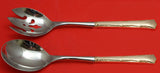 Greenbrier by Gorham Sterling Silver Salad Serving Set Pierced WS Custom 10 1/2"