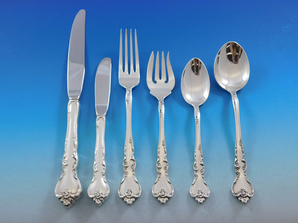Savannah by Reed & Barton Sterling Silver Flatware Service For 12 Set 80 pieces