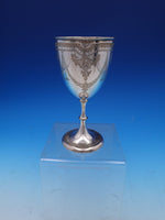 English Estate Silverplated Goblet Trophy Engraved Dated 1874 6 1/2" (#7742)