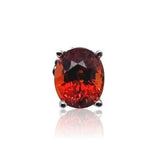 Platinum Genuine Natural Spessartine Garnet Stud Earrings 2.75cttw (#J6687)