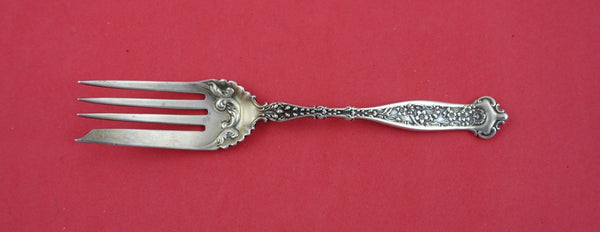 Dresden by Whiting Sterling Silver Fish Fork w/ rococo design above tines 6 1/2"