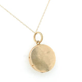 14k Yellow Gold Round Locket with Engraved Arrow in Heart (#J6434)