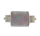 Retro 14k Yellow and White Gold 2.08 Carat Genuine Australian Opal Ring (#J7487)