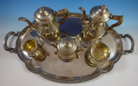 Kensington by Gorham Sterling Silver Tea Set 6pc with "D" Monogram (#1188)