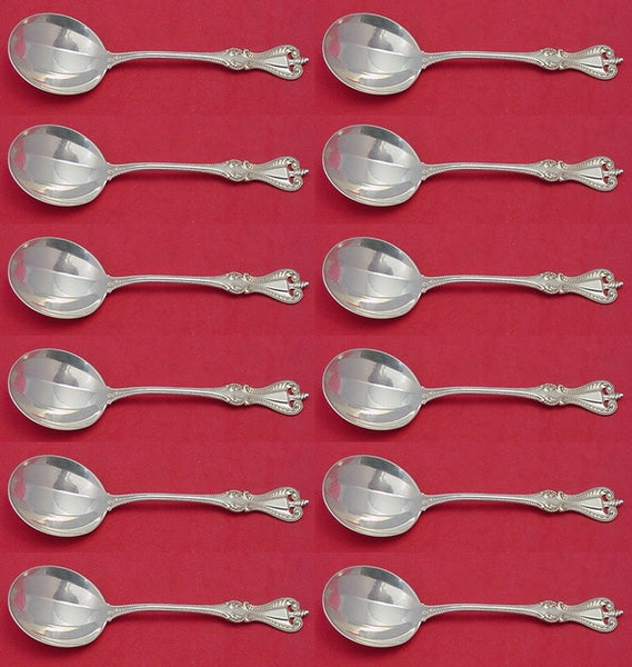 Old Colonial by Towle Sterling Silver Cream Soup Spoon Set 12 pieces 6"