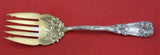 New Art by Durgin Sterling Silver Sardine Fork Gold Wash 5-tine  6 3/4"