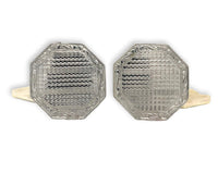 Pair of 14k Yellow Gold Men's Ostby Barton Cufflinks with Platinum Top (#J6862)