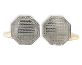 Pair of 14k Yellow Gold Men's Ostby Barton Cufflinks with Platinum Top (#J6862)