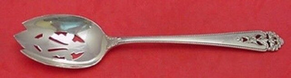 Queen's Lace by International Sterling Silver Serving Spoon Pierced Orig 8 1/2"