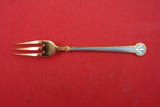 David Andersen Norwegian Sterling Cocktail Fork Vermeil w/ light blue 5 3/8"