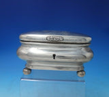 Austrian 13=.812 Silver Jewelry Box w/ Lock Engraved Crest Sword Helmet (#5685)