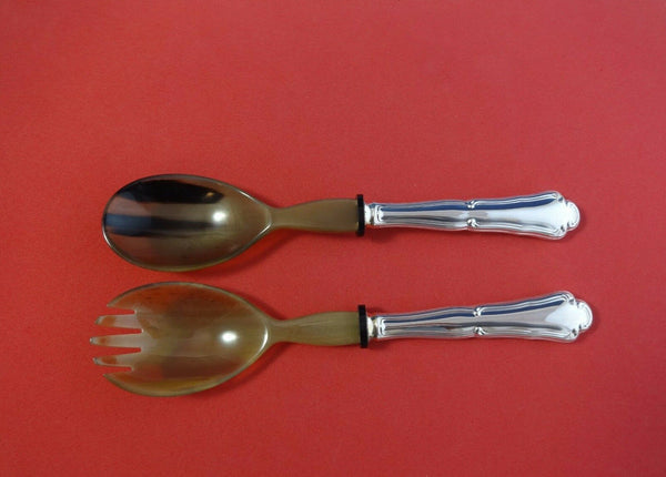 Barocco by Zaramella Argenti Sterling Silver Salad Serving Set 2pc 9" Heirloom