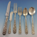Repousse by Kirk Sterling Silver Flatware Set For 8 Service 54 Pieces