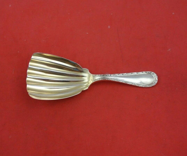Davis and Galt Sterling Silver Tea Caddy Spoon Gold Washed 4 1/2" Heirloom