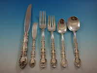 French Scroll by Alvin Sterling Silver Flatware Set For 8 Service 52 Pieces