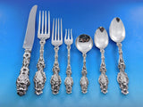 Lily by Whiting Sterling Silver Flatware Set 8 Service 60 Pieces GJ Mono Dinner