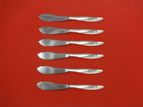 Blithe Spirit by Gorham Sterling Silver Trout Knife Set 6pc 7 1/2" HHWS  Custom