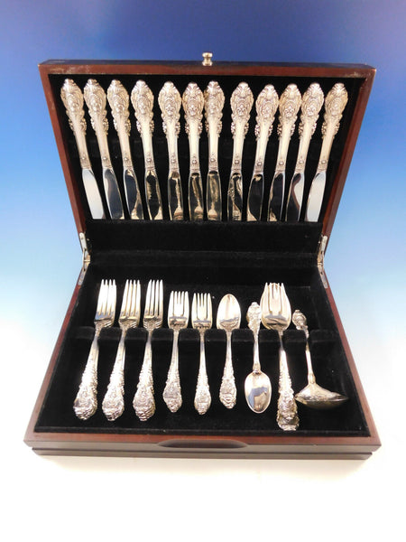 Sir Christopher by Wallace Sterling Silver Flatware Set 12 Service 51 Pcs Dinner