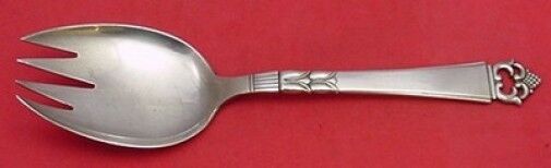 Danish Crown by Frigast Sterling Silver Salad Serving Fork 10" Heirloom