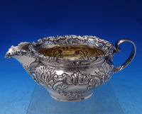 Robert Hendery Canadian Sterling Silver Tea Set 4pc Chased with Ebony  (#7188)