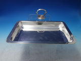 Beaded English Silverplate Top of Vegetable Dish removable handle (#6124)