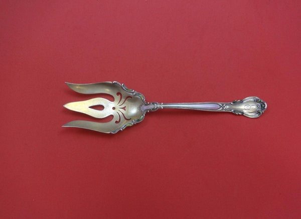 Chantilly by Gorham Sterling Silver Salad Serving Fork GW Enameled with Lacing