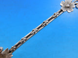 Ludwig Redlich and Co Sterling Silver Salad Serving Set 2pc with Flowers 9"