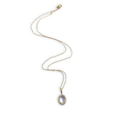 14k Yellow Gold 1.84 Carat Blue Flash Genuine Moonstone Diamond Pendant (#J7334)