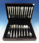 Royal Rose by Wallace Sterling Silver Flatware Set For 12 Service 50 Pieces