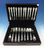 Royal Rose by Wallace Sterling Silver Flatware Set For 12 Service 50 Pieces