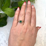 14k Yellow Gold 1.25ct Green Genuine Natural Tourmaline and Diamond Ring #J7534