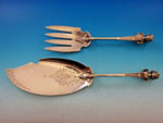 Bust by Gorham Sterling Silver Fish Serving Set 3D Brite Cut Figural Museum