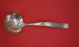 Orchids by Towle Sterling Silver Oyster Ladle brite-cut w/orchid in bowl 10 1/2"