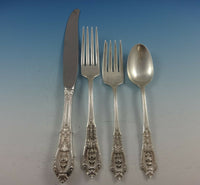 Rose Point by Wallace Sterling Silver Flatware Set For 8 Service 71 Pieces